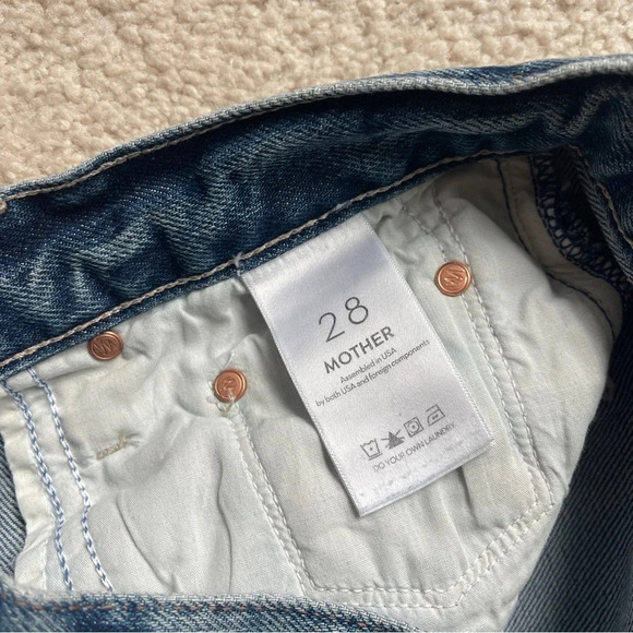 Mother Superior The Trickster Skimp Fray Thrill Seeker Jeans High Rise Straight - Picture 4 of 8